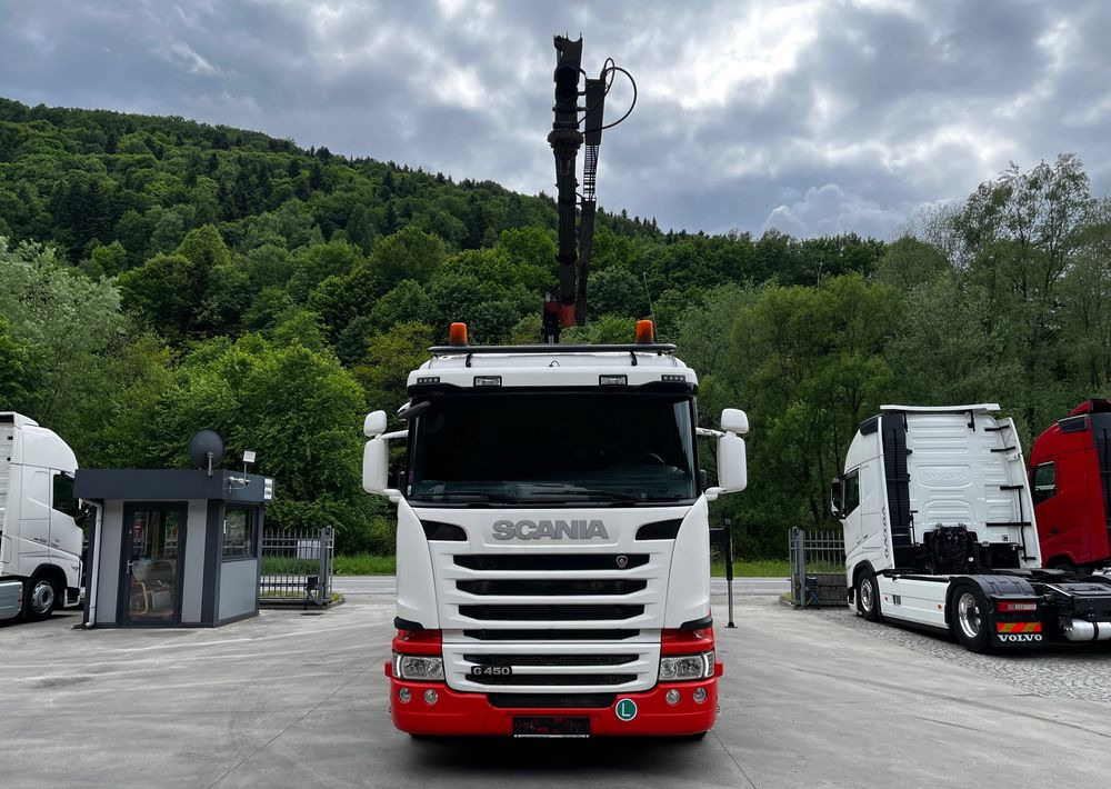 Scania G450 // 6x2// Skrzynia 6.40x2.49 // HDS Palfinger // Oś skrętna podnoszona // - شاحنة كرين, شاحنات مسطحة: صورة 3 Scania G450 // 6x2// Skrzynia 6.40x2.49 // HDS Palfinger // Oś skrętna podnoszona // - شاحنة كرين, شاحنات مسطحة: صورة 3