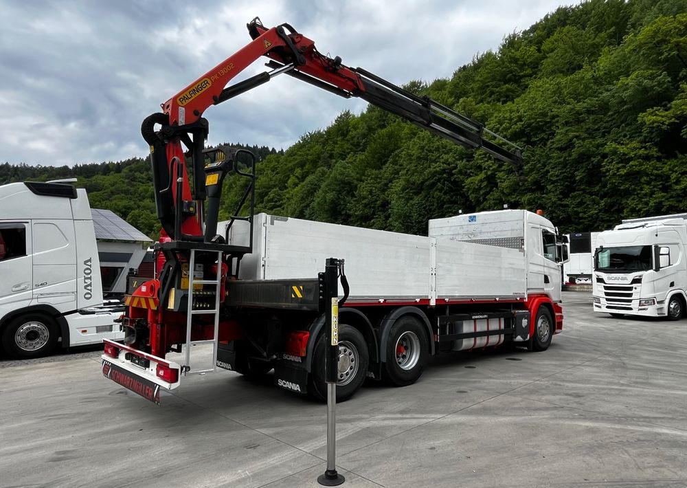 Scania G450 // 6x2// Skrzynia 6.40x2.49 // HDS Palfinger // Oś skrętna podnoszona // - شاحنات مسطحة, شاحنة كرين: صورة 4 Scania G450 // 6x2// Skrzynia 6.40x2.49 // HDS Palfinger // Oś skrętna podnoszona // - شاحنات مسطحة, شاحنة كرين: صورة 4