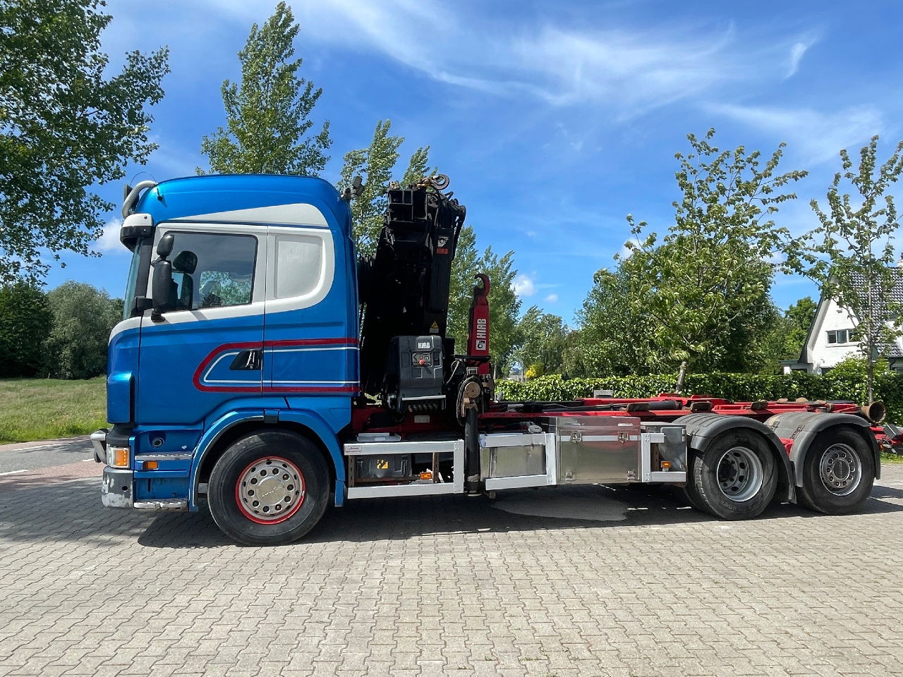 Scania R480 with hiab hookloader and hiab 262 EP5 with remote crane 2019 - شاحنات الحاويات / جسم علوي قابل للتغيير شاحنة, شاحنة كرين: صورة 2 Scania R480 with hiab hookloader and hiab 262 EP5 with remote crane 2019 - شاحنات الحاويات / جسم علوي قابل للتغيير شاحنة, شاحنة كرين: صورة 2