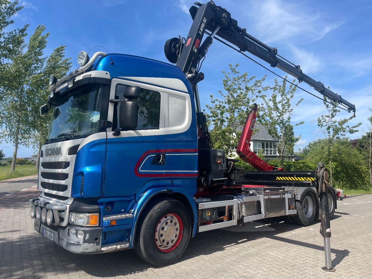 Scania R480 with hiab hookloader and hiab 262 EP5 with remote crane 2019 - شاحنات الحاويات / جسم علوي قابل للتغيير شاحنة, شاحنة كرين: صورة 5 Scania R480 with hiab hookloader and hiab 262 EP5 with remote crane 2019 - شاحنات الحاويات / جسم علوي قابل للتغيير شاحنة, شاحنة كرين: صورة 5