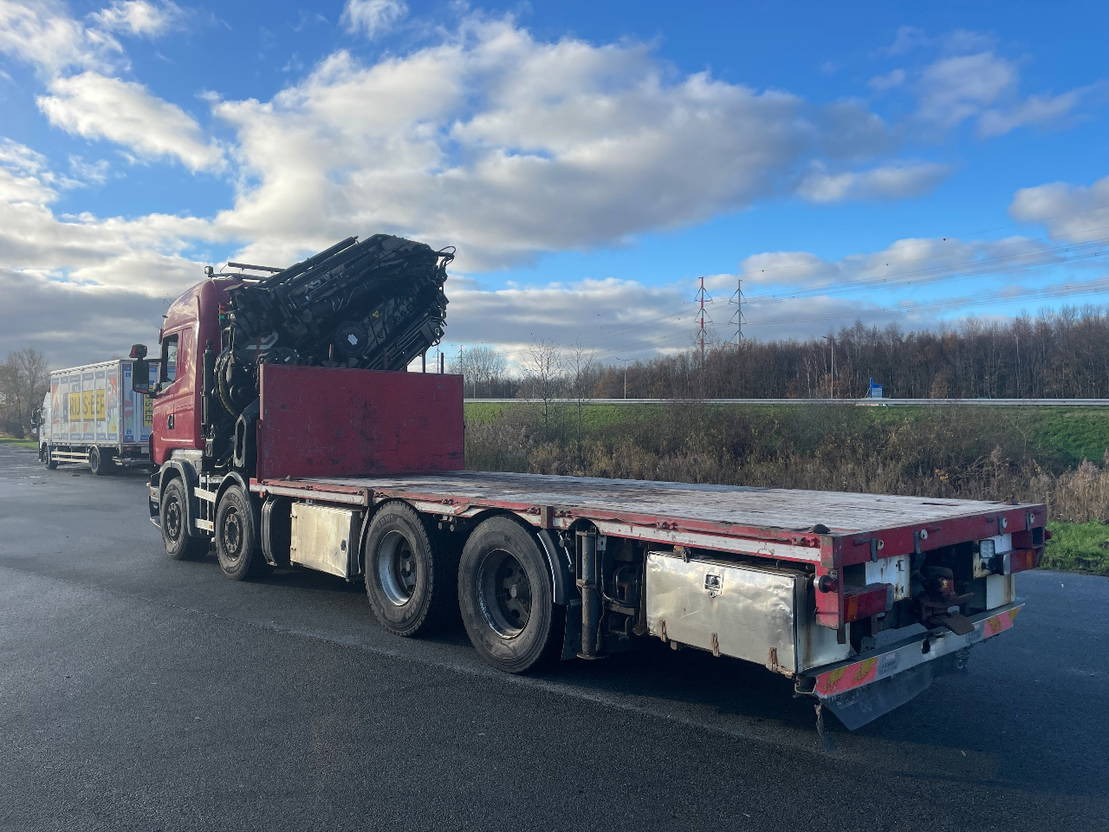 Scania R500 V8 R500 with hiab 800 with jib and winch - شاحنة كرين, شاحنات مسطحة: صورة 5 Scania R500 V8 R500 with hiab 800 with jib and winch - شاحنة كرين, شاحنات مسطحة: صورة 5