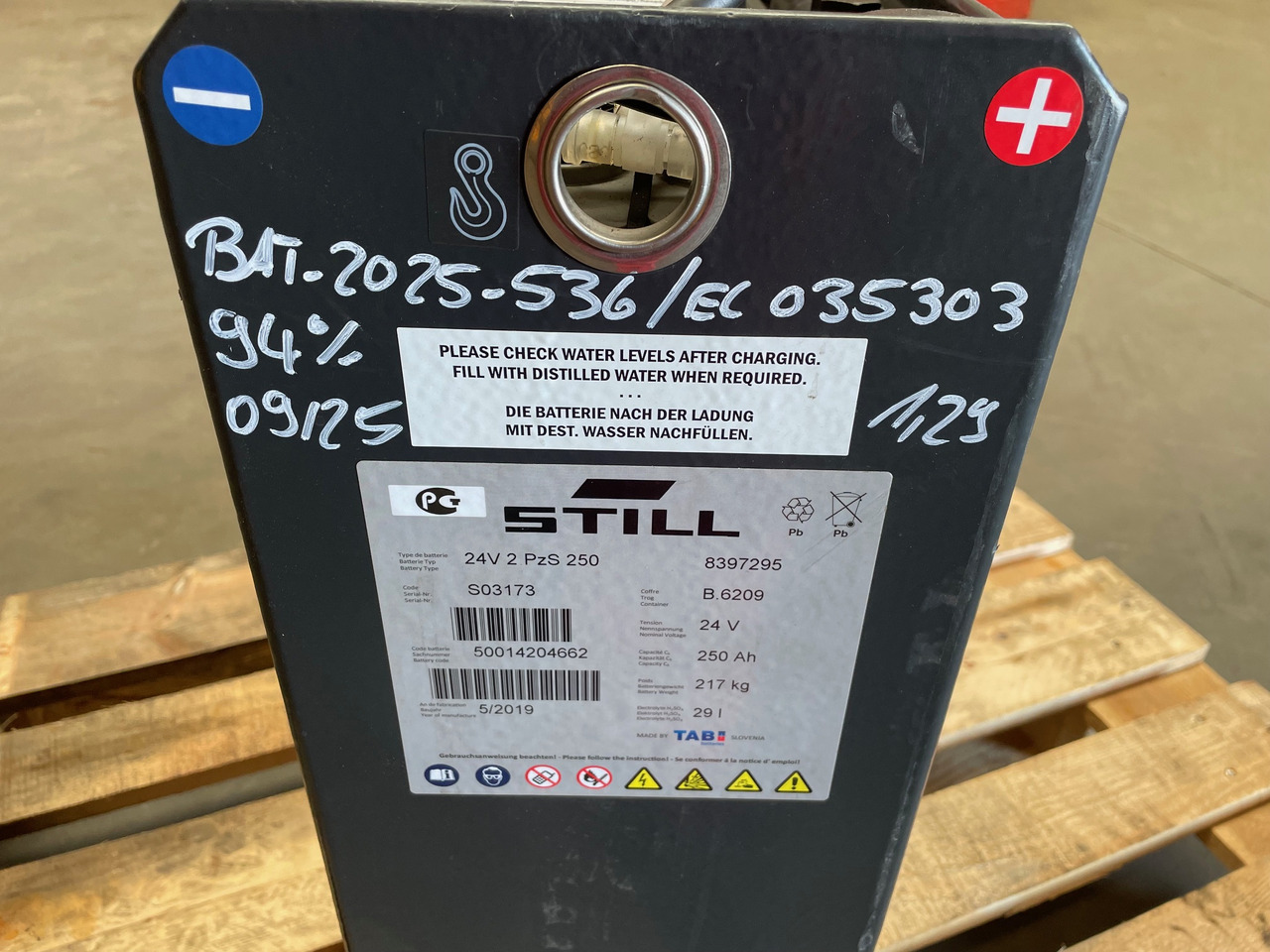 24 Volt I 2PzS 250 - بطارية - معدات المناولة: صورة 5 24 Volt I 2PzS 250 - بطارية - معدات المناولة: صورة 5