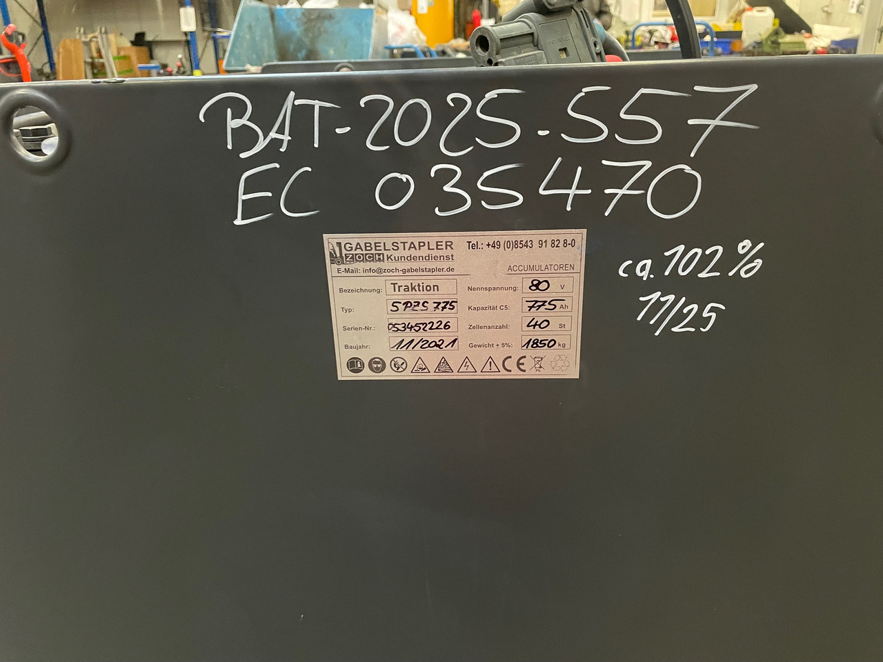 80 Volt I 5 PZS 775 - بطارية - رافعة شوكية: صورة 3 80 Volt I 5 PZS 775 - بطارية - رافعة شوكية: صورة 3