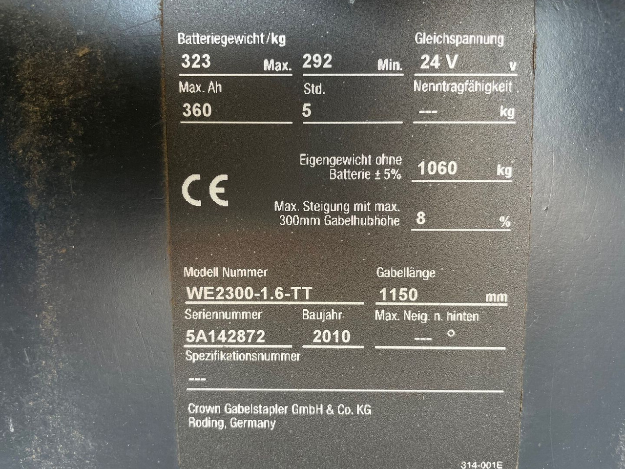 Crown WE2300 1.6 TT - آلة التكديس: صورة 5 Crown WE2300 1.6 TT - آلة التكديس: صورة 5