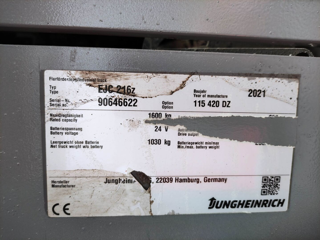 Jungheinrich EJC216z - آلة التكديس: صورة 5 Jungheinrich EJC216z - آلة التكديس: صورة 5