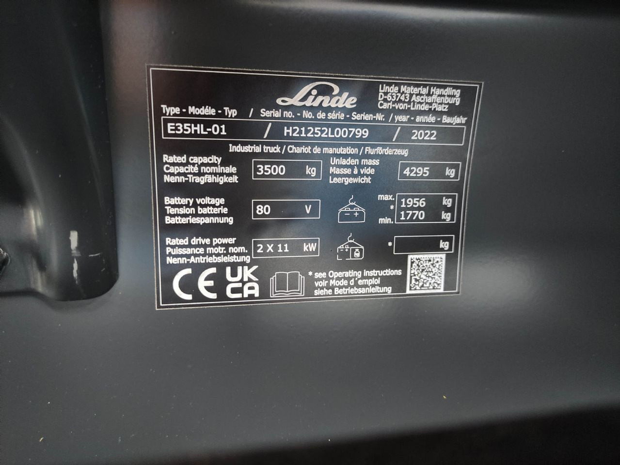 Linde E35HL-01-1252 *Batterie NEU* - رافعة شوكية كهربائية: صورة 5 Linde E35HL-01-1252 *Batterie NEU* - رافعة شوكية كهربائية: صورة 5