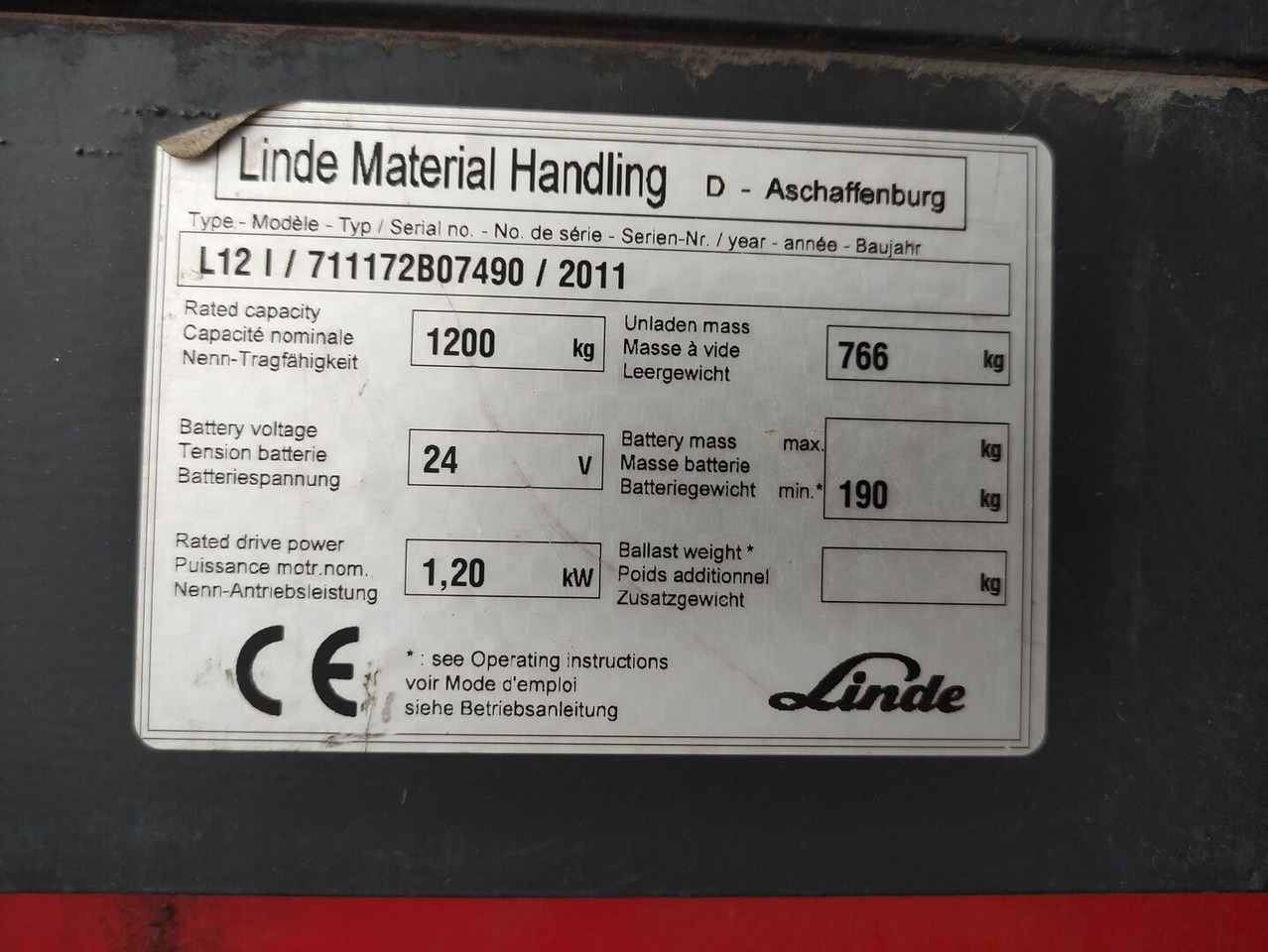 آلة التكديس Linde L12 i: صورة 6