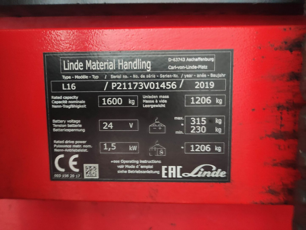 Linde L16-1173 - آلة التكديس: صورة 5 Linde L16-1173 - آلة التكديس: صورة 5