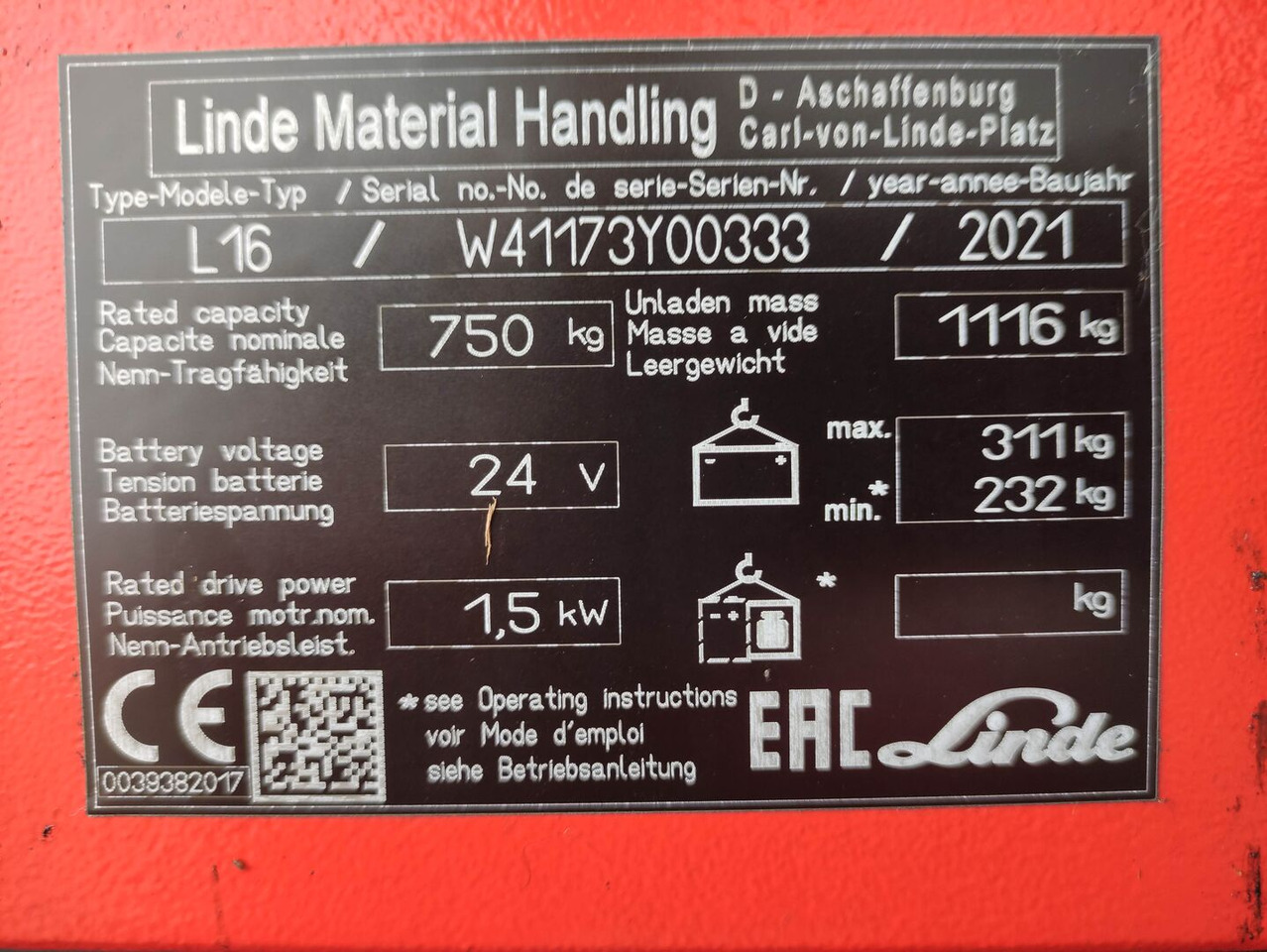 Linde L16i-1173 - آلة التكديس: صورة 5 Linde L16i-1173 - آلة التكديس: صورة 5