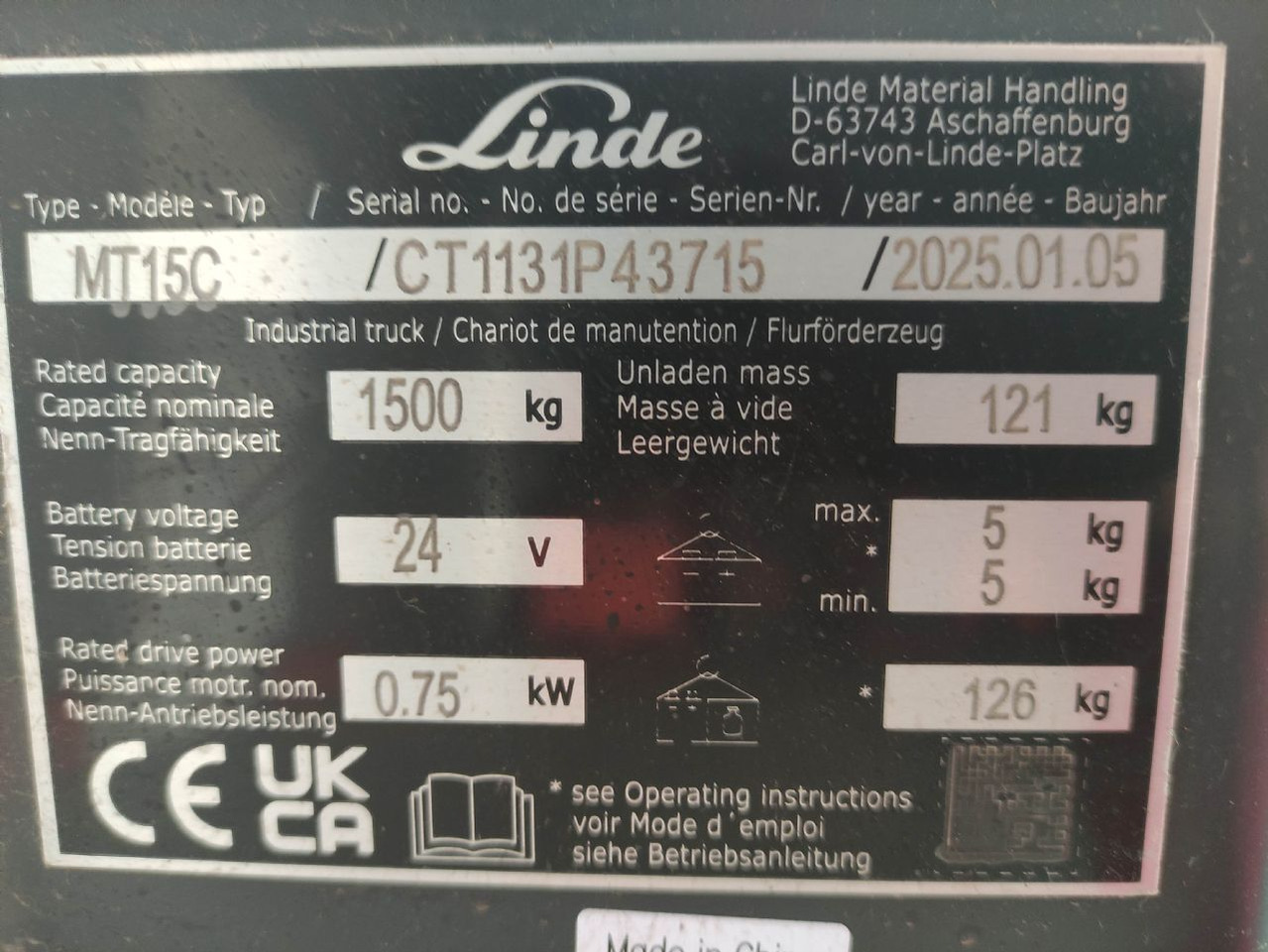 Linde MT15C - شاحنة باليت: صورة 5 Linde MT15C - شاحنة باليت: صورة 5