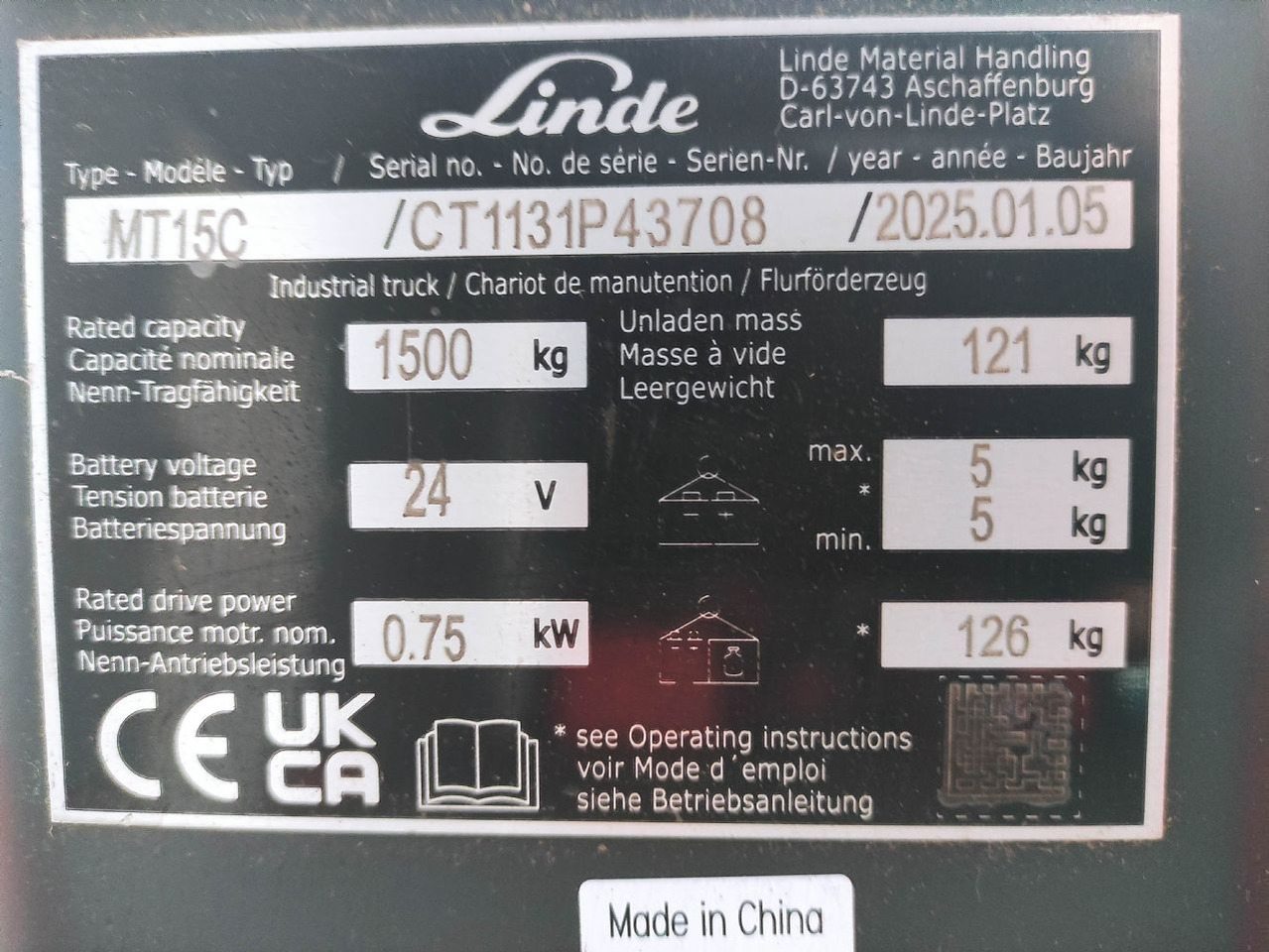 Linde MT15C - شاحنة باليت: صورة 5 Linde MT15C - شاحنة باليت: صورة 5