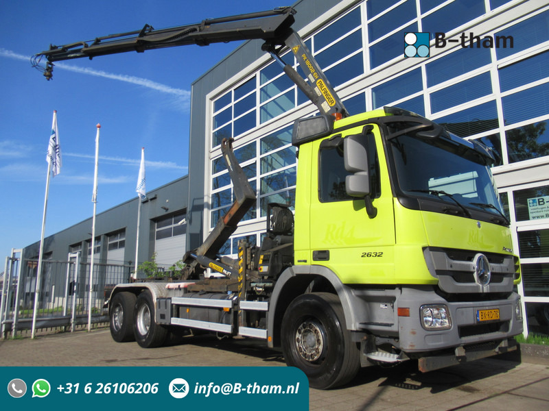 Mercedes-Benz Actros 2632 6X4 Steel + Palfinger PK18002-EH + 20T Haak Hook Haken - شاحنات الحاويات / جسم علوي قابل للتغيير شاحنة, شاحنة كرين: صورة 1 Mercedes-Benz Actros 2632 6X4 Steel + Palfinger PK18002-EH + 20T Haak Hook Haken - شاحنات الحاويات / جسم علوي قابل للتغيير شاحنة, شاحنة كرين: صورة 1