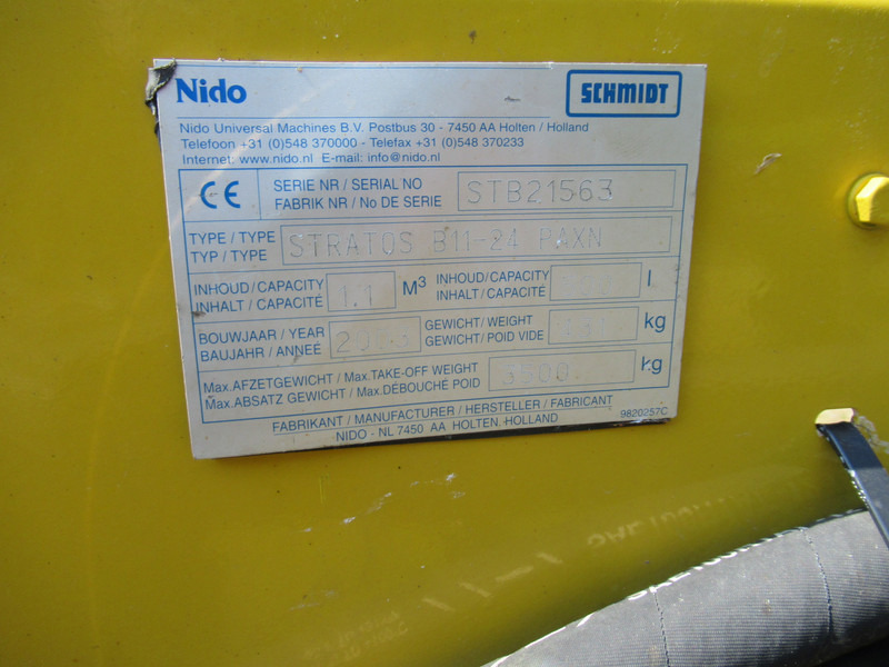 مفرشة الرمل/ الملح NIDO STRATOS B11-24 PAXN 1,1 m3 + 500L Zoutstrooier Salzstreuer: صورة 8