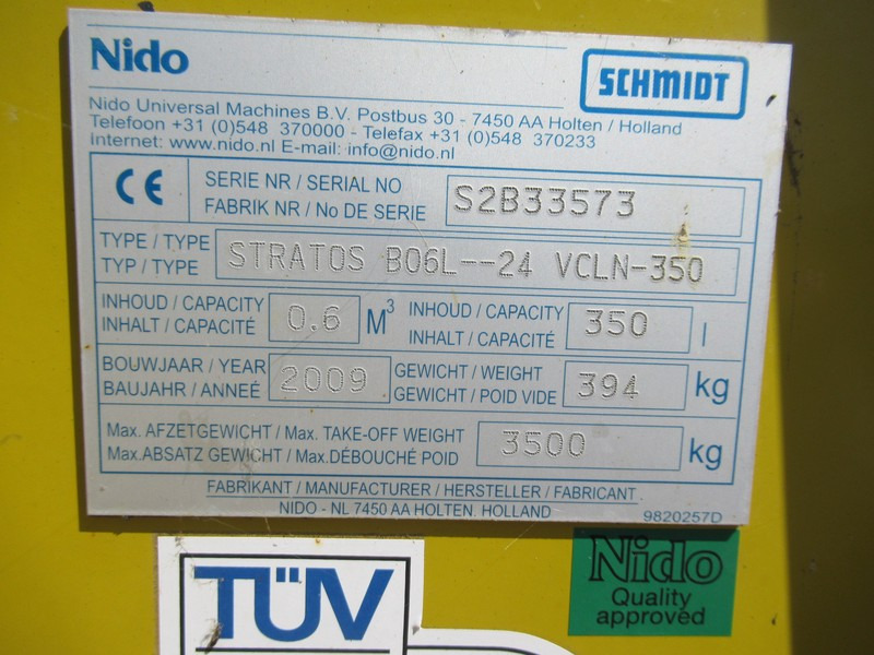 NIDO Stratos B06L-24 VCLN-350 Hydro zoutstrooier 0,6m3 + 350L - ماكينة تنظيف: صورة 3 NIDO Stratos B06L-24 VCLN-350 Hydro zoutstrooier 0,6m3 + 350L - ماكينة تنظيف: صورة 3