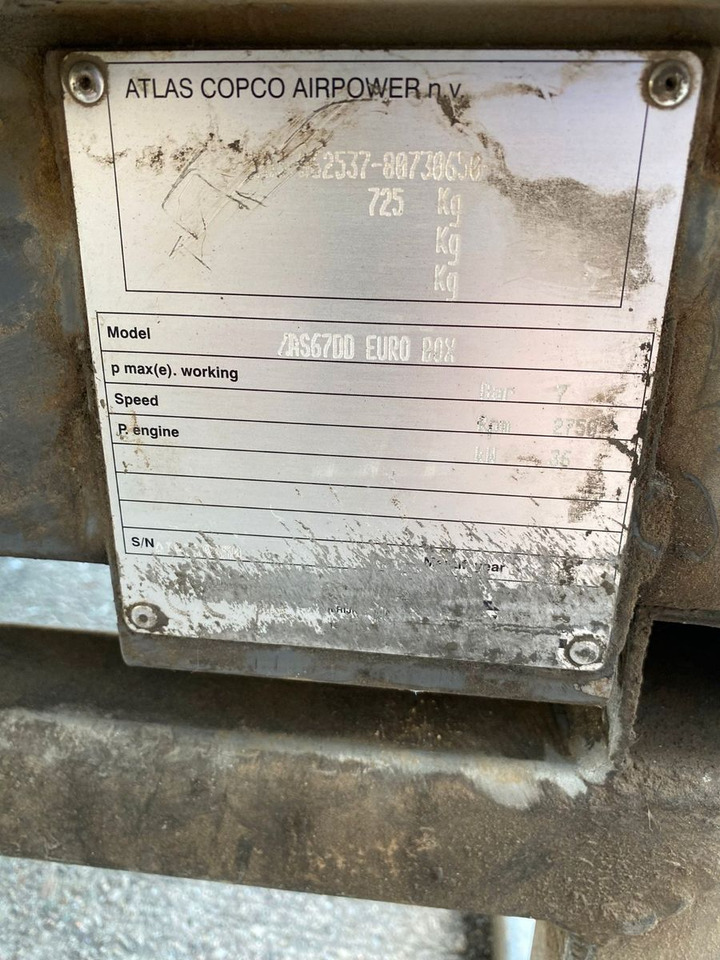 Atlas Copco Air Kompressor XAS67 G6,5 - آليات: صورة 4 Atlas Copco Air Kompressor XAS67 G6,5 - آليات: صورة 4