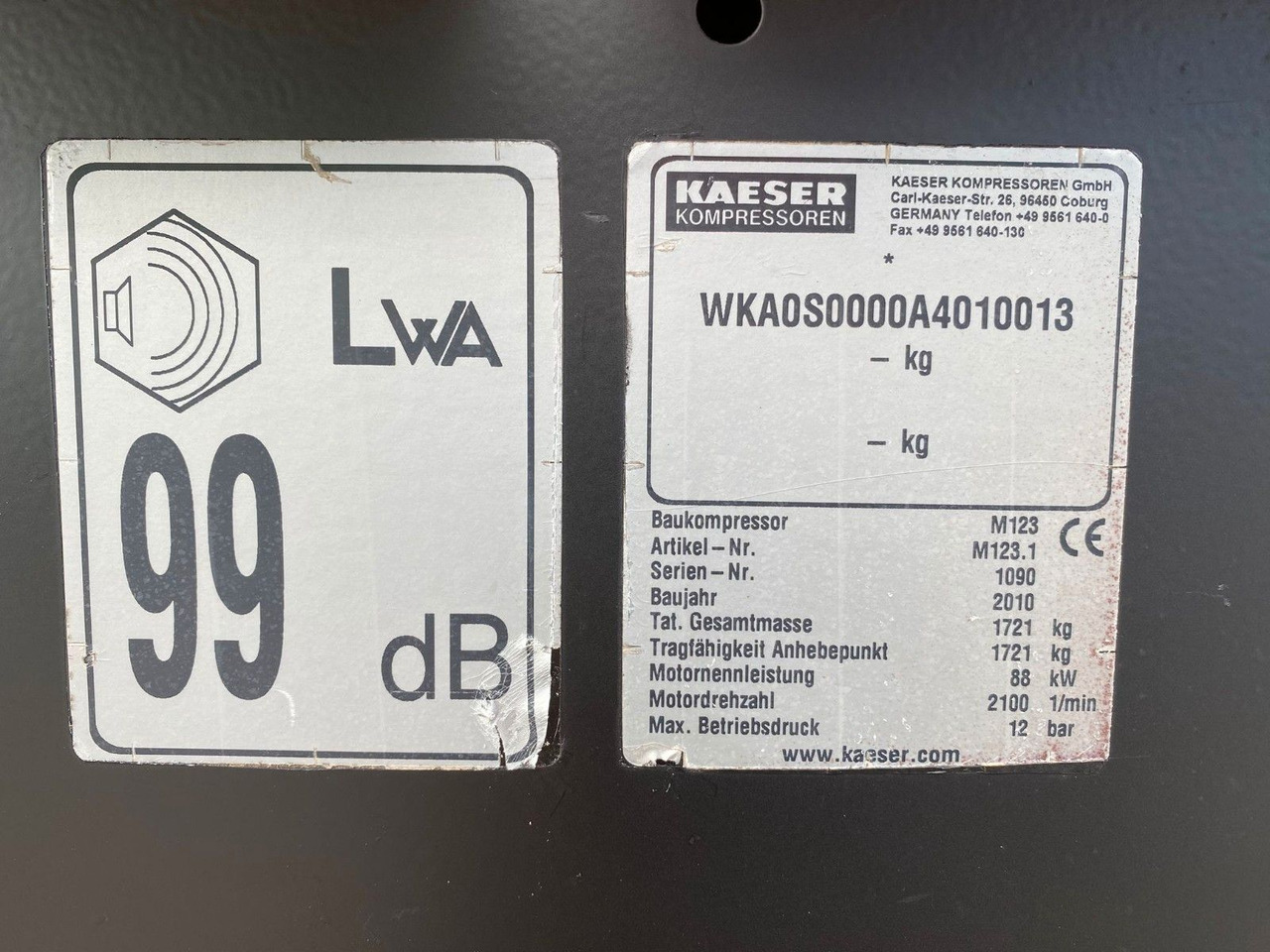 Kaeser M123 Kompressor Sigma Pilob 2,2 - الضاغط: صورة 3 Kaeser M123 Kompressor Sigma Pilob 2,2 - الضاغط: صورة 3