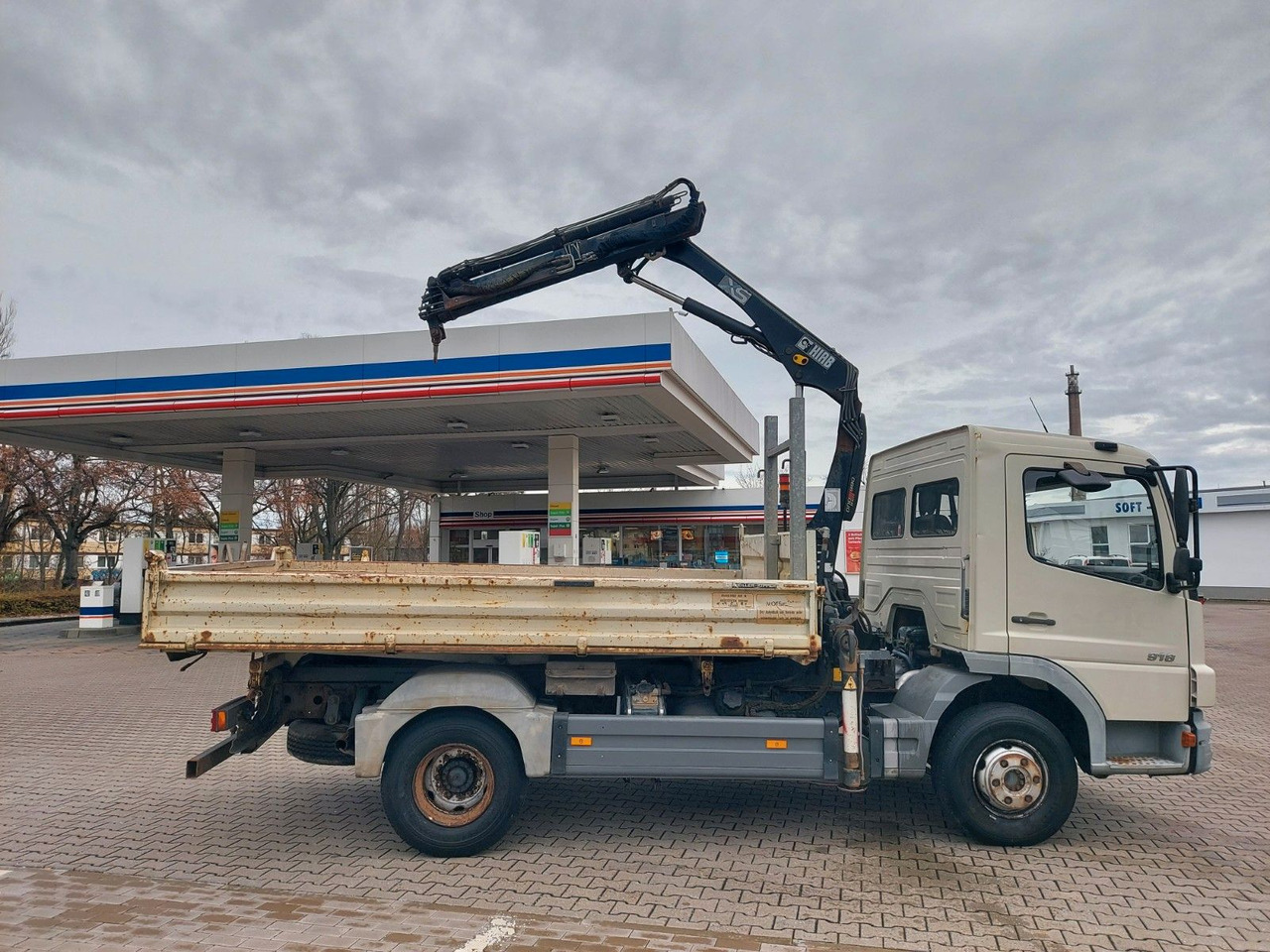 Mercedes-Benz Atego 2 4-Zyl. 4x2 918 4x2 MEILLER HIAB066 Kran - شاحنة قلاب, شاحنة كرين: صورة 2 Mercedes-Benz Atego 2 4-Zyl. 4x2 918 4x2 MEILLER HIAB066 Kran - شاحنة قلاب, شاحنة كرين: صورة 2