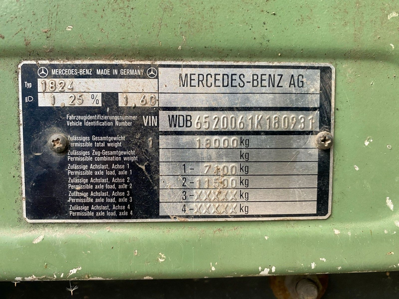 Mercedes-Benz SK 1824 Pritsche Atlas 125.1 Kran Klima Tempomat - شاحنات مسطحة, شاحنة كرين: صورة 3 Mercedes-Benz SK 1824 Pritsche Atlas 125.1 Kran Klima Tempomat - شاحنات مسطحة, شاحنة كرين: صورة 3