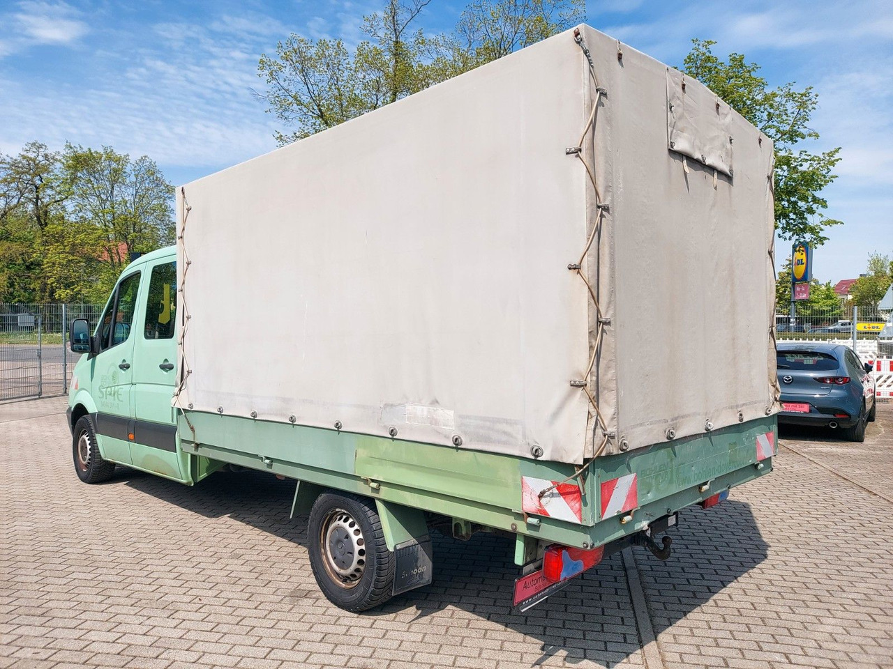 Mercedes-Benz Sprinter II Pritsche/DoKa 313 CDI KLIMA 7 SITZE - شاحنة ستارة جانبية, الشاحنات الصغيرة كابينة مزدوجة: صورة 4 Mercedes-Benz Sprinter II Pritsche/DoKa 313 CDI KLIMA 7 SITZE - شاحنة ستارة جانبية, الشاحنات الصغيرة كابينة مزدوجة: صورة 4