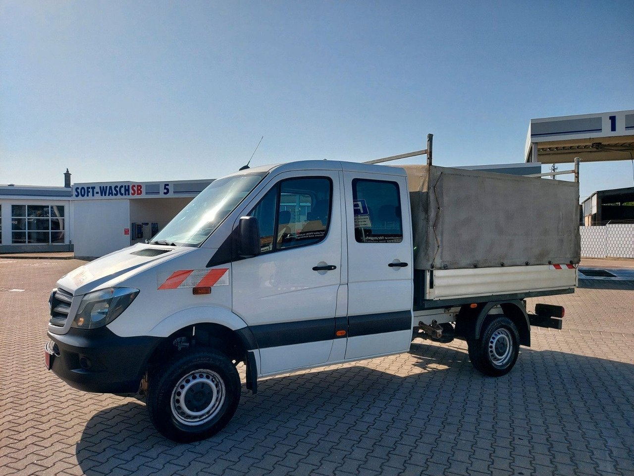 Mercedes-Benz Sprinter II Pritsche DoKa 316 4X4 6Sitze Klima - شاحنة ستارة جانبية, الشاحنات الصغيرة كابينة مزدوجة: صورة 4 Mercedes-Benz Sprinter II Pritsche DoKa 316 4X4 6Sitze Klima - شاحنة ستارة جانبية, الشاحنات الصغيرة كابينة مزدوجة: صورة 4