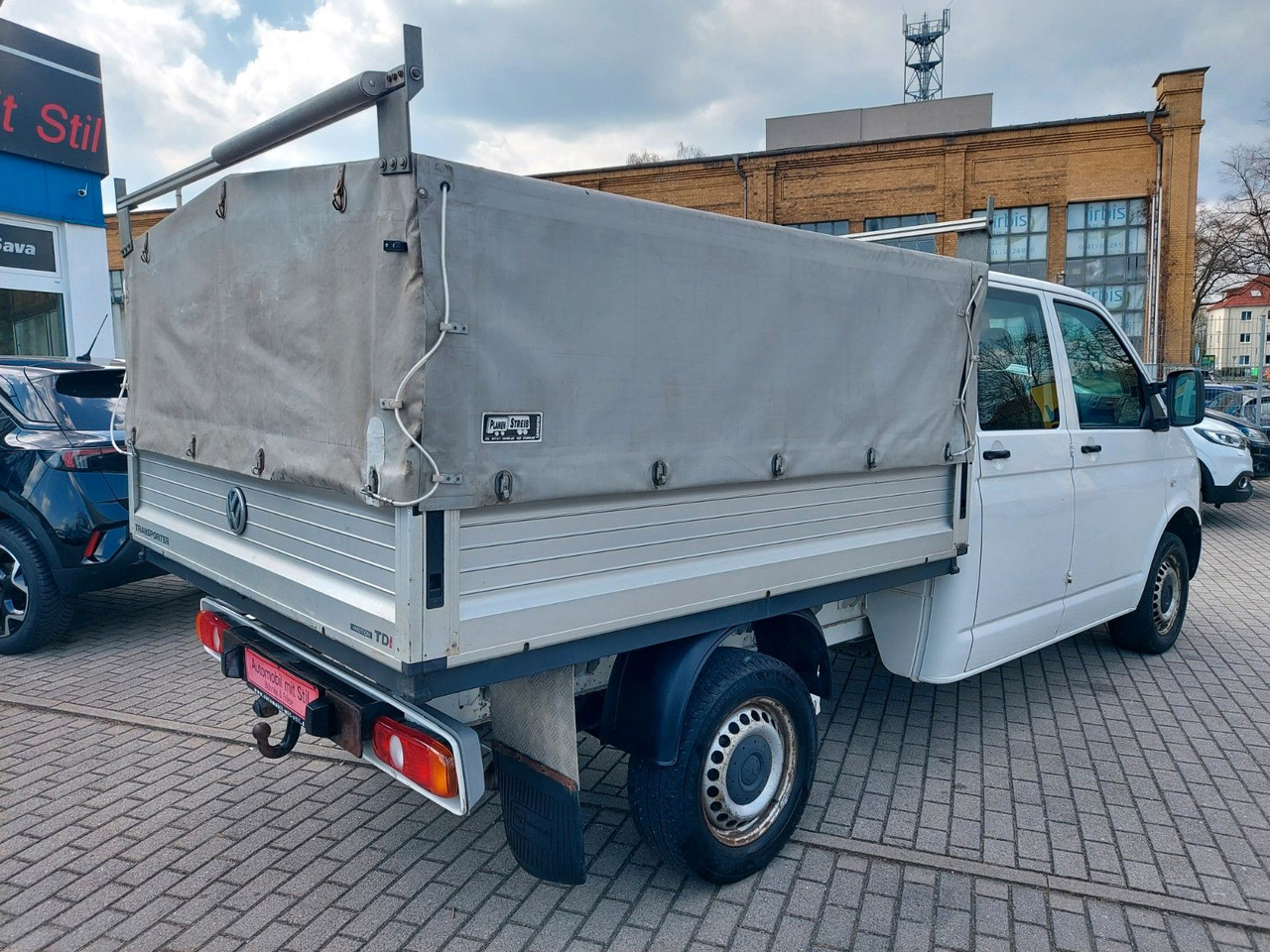 شاحنة ستارة جانبية, الشاحنات الصغيرة كابينة مزدوجة Volkswagen T5 Transporter Pritsche DOKA 4MOTION 4x4 Klima: صورة 8