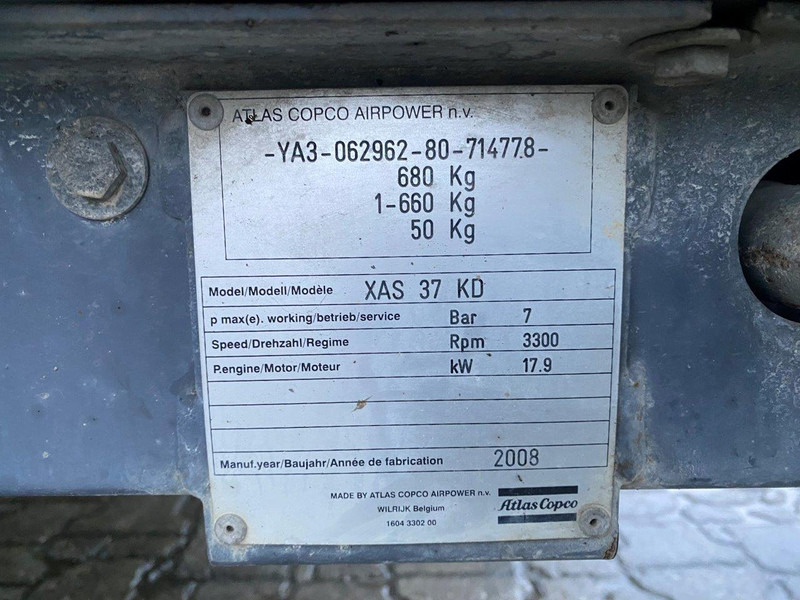 Atlas-Copco XAS 37 kd NVT - الضاغط: صورة 5 Atlas-Copco XAS 37 kd NVT - الضاغط: صورة 5