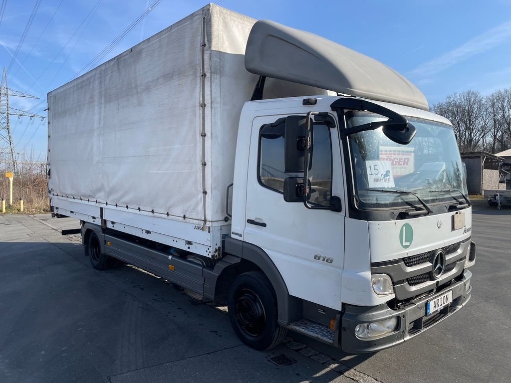 Mercedes-Benz Atego 818 4x2 Pritsche+Plane/LBW/BärCargoliftEU5 - شاحنة ستارة جانبية: صورة 1 Mercedes-Benz Atego 818 4x2 Pritsche+Plane/LBW/BärCargoliftEU5 - شاحنة ستارة جانبية: صورة 1
