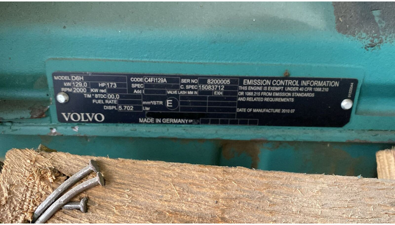 Volvo D6H FOR PARTS - محرك: صورة 5 Volvo D6H FOR PARTS - محرك: صورة 5