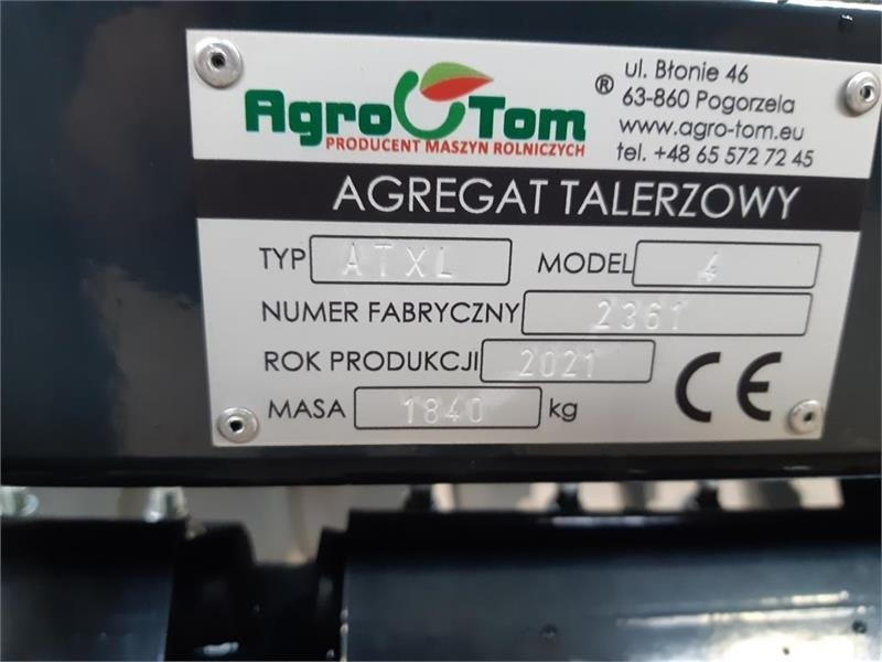 Agro - TOM XL 4 meter hd modellen - قرص مسلفة: صورة 3 Agro - TOM XL 4 meter hd modellen - قرص مسلفة: صورة 3