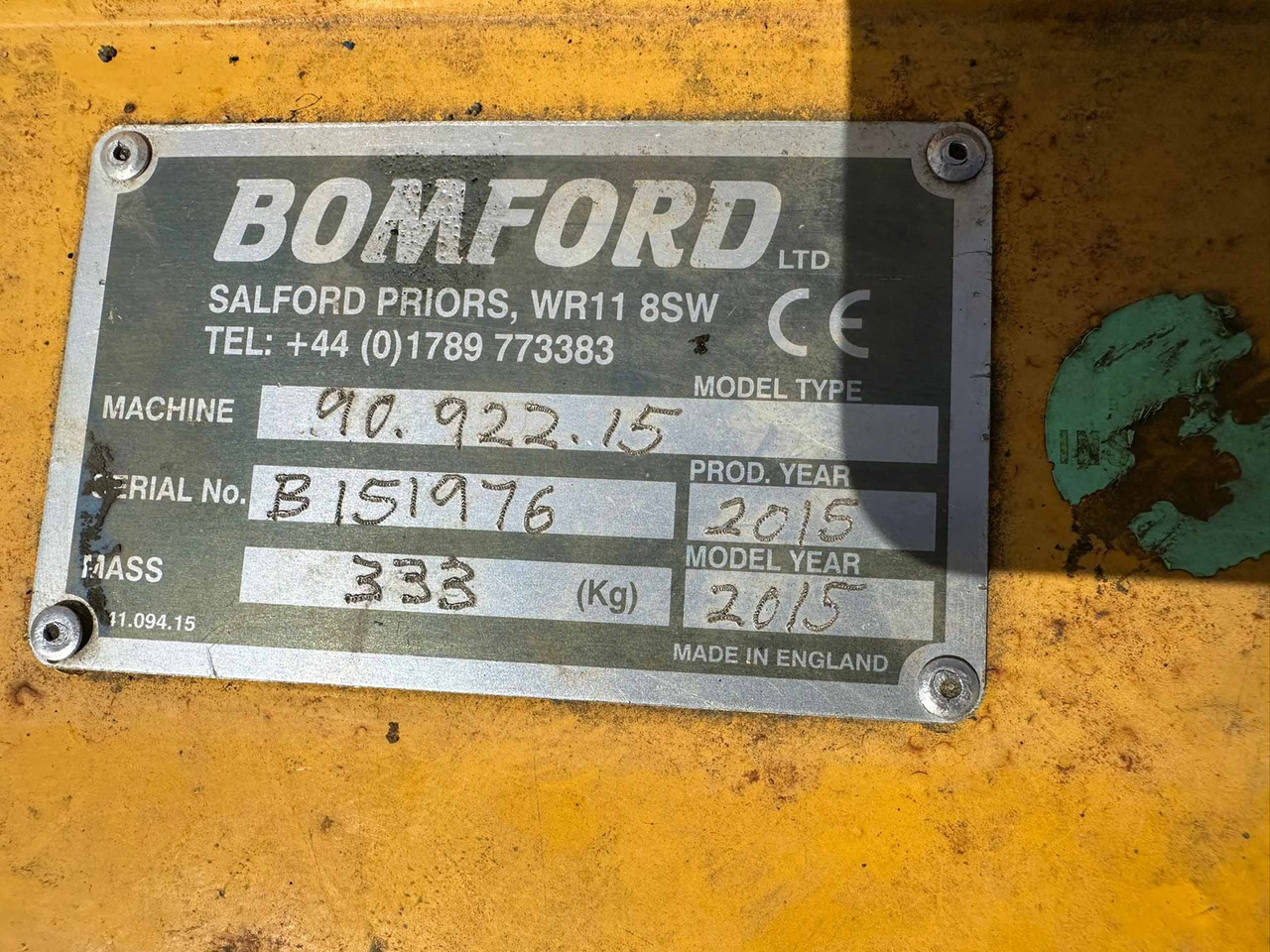 Bomford Turner rotary head - جزازة رافعة: صورة 5 Bomford Turner rotary head - جزازة رافعة: صورة 5