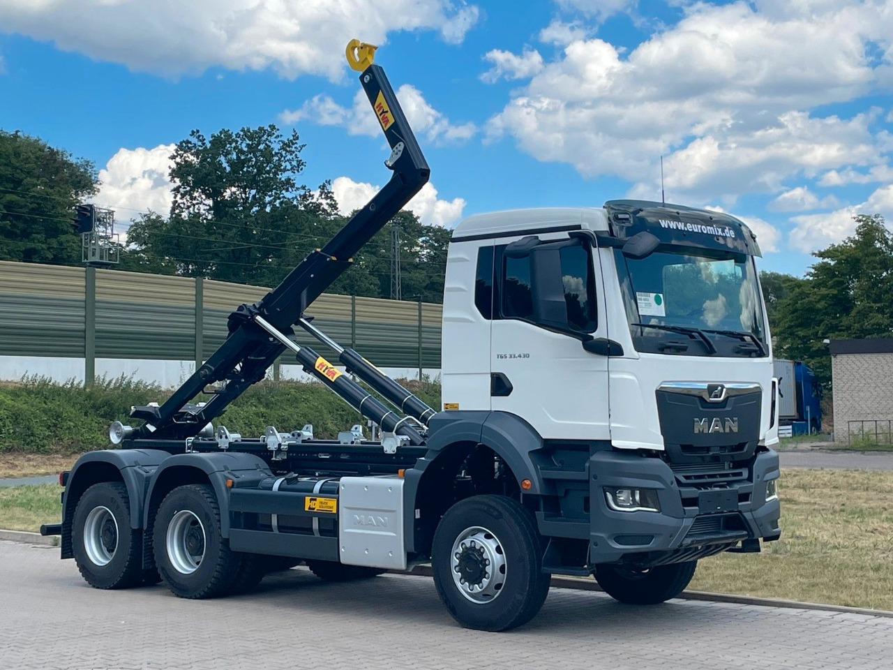 شاحنة ذات خطاف, شاحنة كرين MAN TGS 33.440 6x6 Euro6e  Hyva - Hiab MultiLift: صورة 9