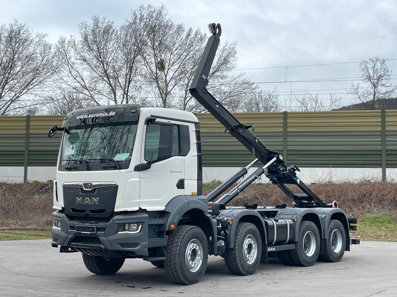 MAN TGS 35.480 8x4 Euro6e Hiab MultLift Abrollkipper - شاحنة ذات خطاف, شاحنة كرين: صورة 3 MAN TGS 35.480 8x4 Euro6e Hiab MultLift Abrollkipper - شاحنة ذات خطاف, شاحنة كرين: صورة 3