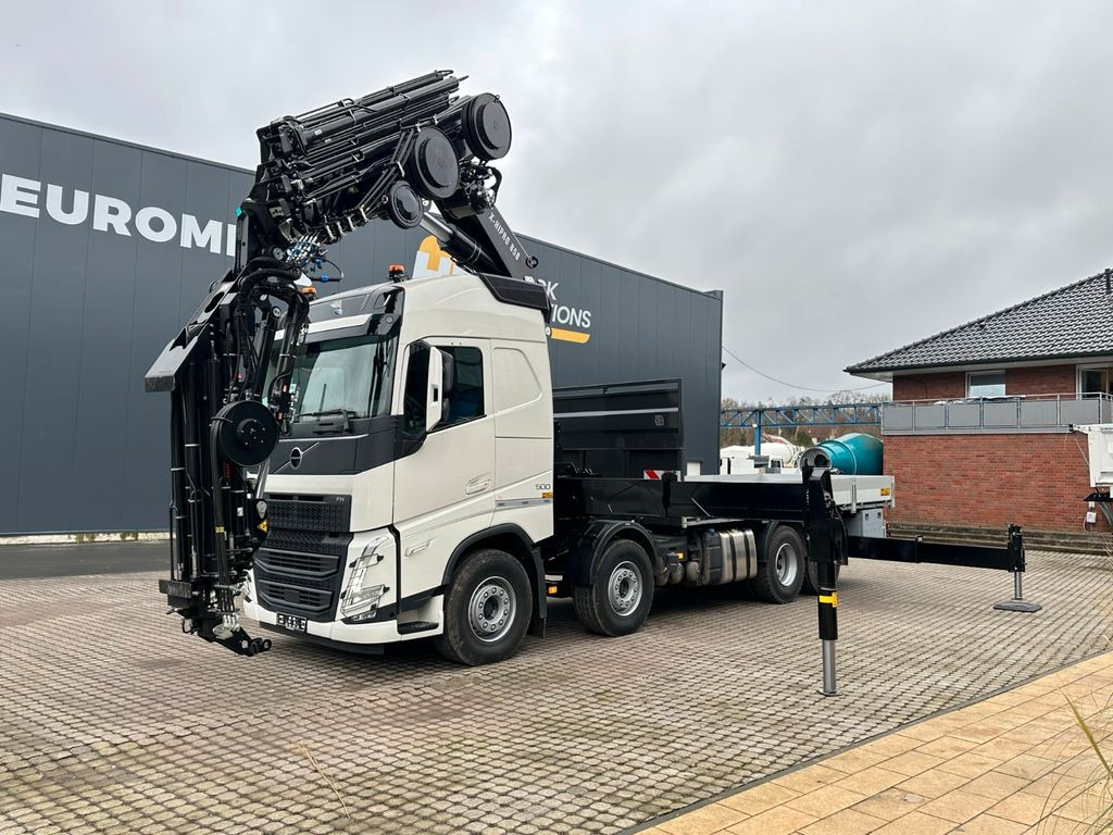 Volvo FH500 8X4 Kran HIAB X-HiPro858E-8 & Jib150x-6 - شاحنة كرين, شاحنات مسطحة: صورة 1 Volvo FH500 8X4 Kran HIAB X-HiPro858E-8 & Jib150x-6 - شاحنة كرين, شاحنات مسطحة: صورة 1