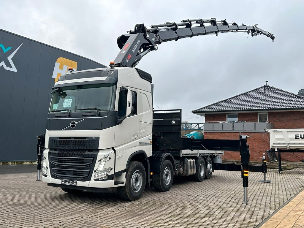 Volvo FH500 8X4 Kran HIAB X-HiPro858E-8 & Jib150x-6 - شاحنة كرين, شاحنات مسطحة: صورة 4 Volvo FH500 8X4 Kran HIAB X-HiPro858E-8 & Jib150x-6 - شاحنة كرين, شاحنات مسطحة: صورة 4