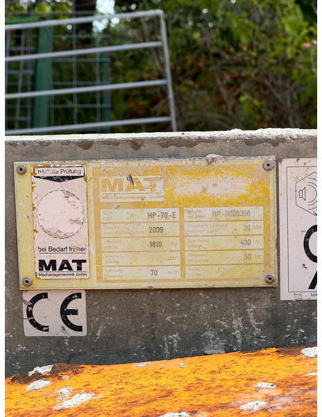 Bauer MAT HP 70 - مضخة خرسانة ثابتة - الآلات الزراعية: صورة 3 Bauer MAT HP 70 - مضخة خرسانة ثابتة - الآلات الزراعية: صورة 3