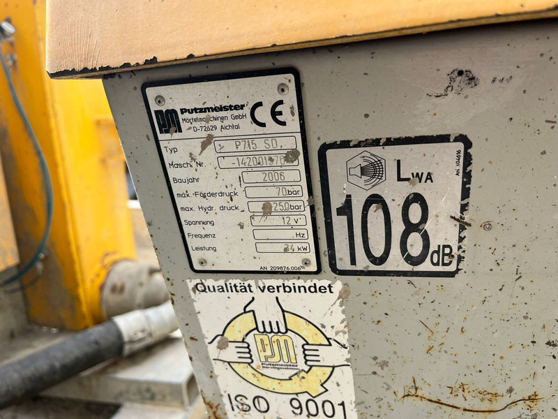 Putzmeister P 175 SD - مضخة خرسانة ثابتة: صورة 2 Putzmeister P 175 SD - مضخة خرسانة ثابتة: صورة 2
