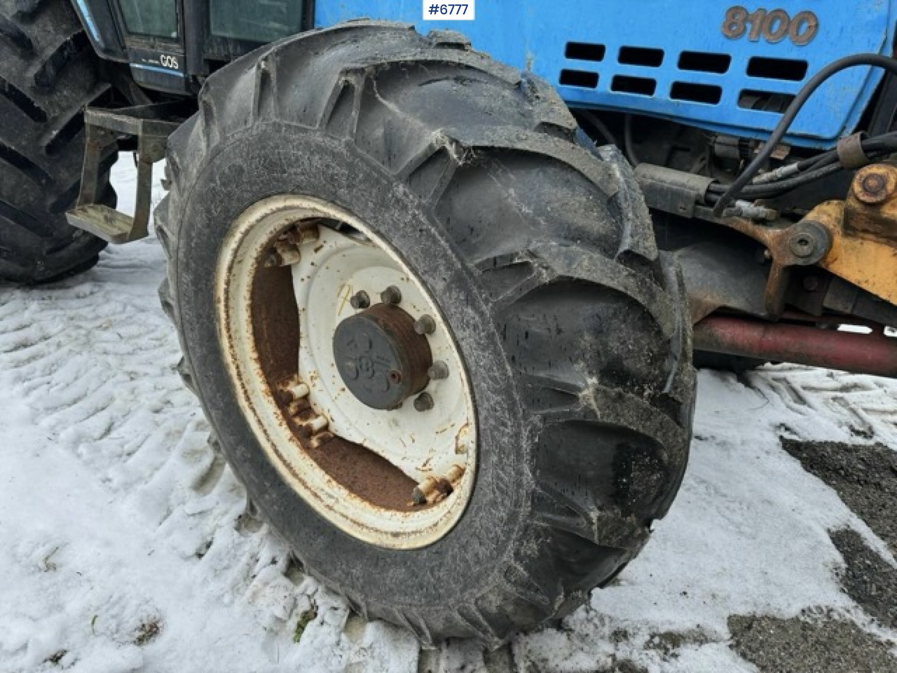 جرار 1993 Valmet 8100 with Hiab FMV crane and log trailer: صورة 27