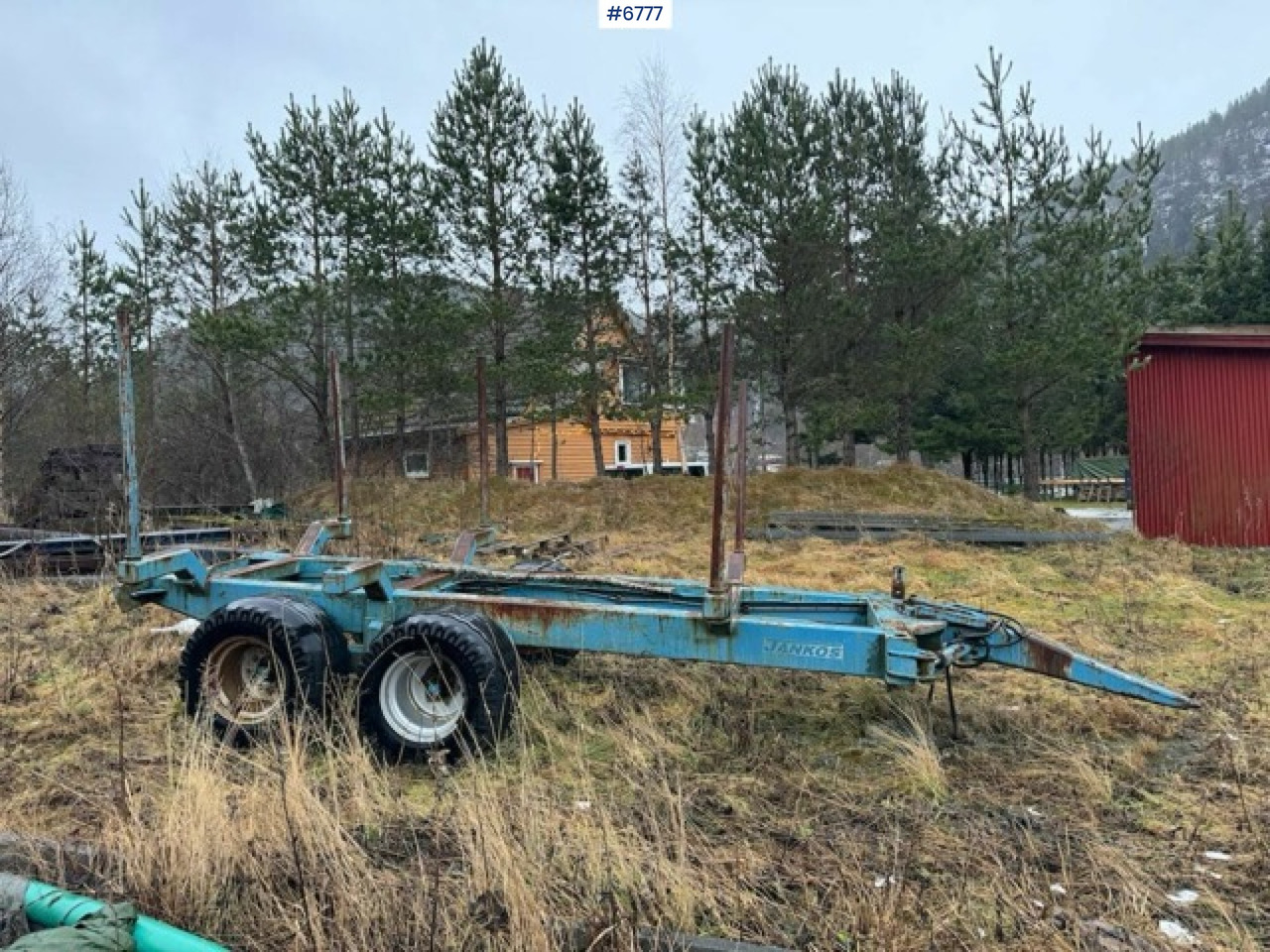 جرار 1993 Valmet 8100 with Hiab FMV crane and log trailer: صورة 15