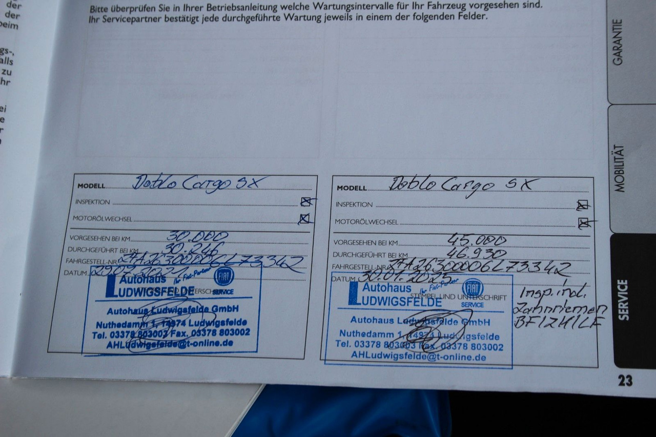 Fiat Doblo Kasten SX Klima Hochdach 51tKM 1.Hand Fiat Doblo Kasten SX Klima Hochdach 51tKM 1.Hand: صورة 22 Fiat Doblo Kasten SX Klima Hochdach 51tKM 1.Hand Fiat Doblo Kasten SX Klima Hochdach 51tKM 1.Hand: صورة 22