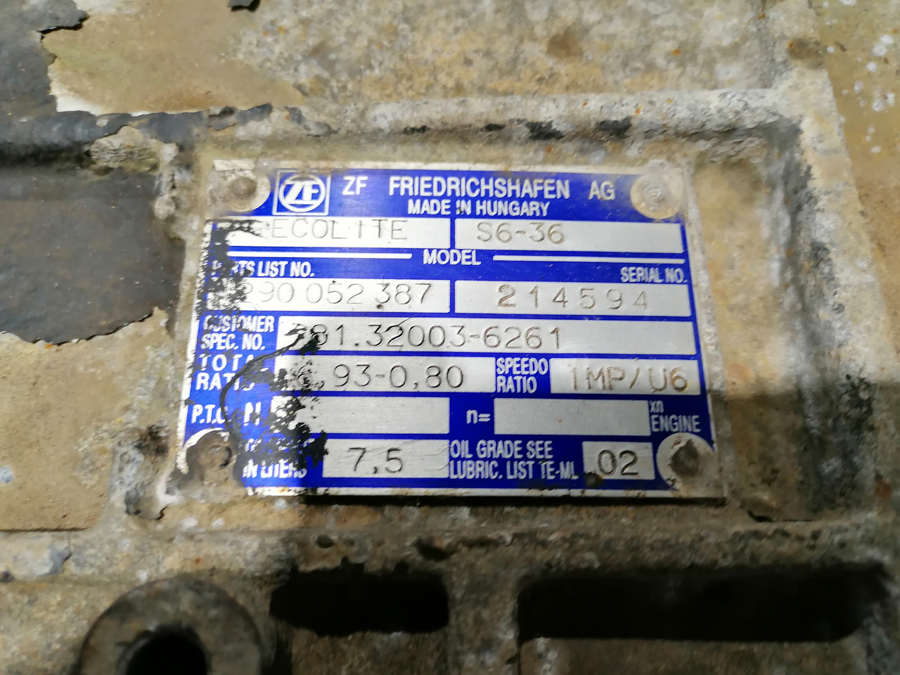 ZF ECOLITE S6-36 - صندوق التروس: صورة 5 ZF ECOLITE S6-36 - صندوق التروس: صورة 5