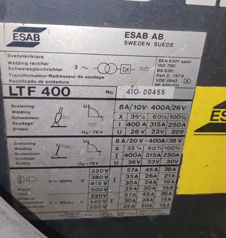 ESAB AB LTF 400 - معدات لحام: صورة 3 ESAB AB LTF 400 - معدات لحام: صورة 3