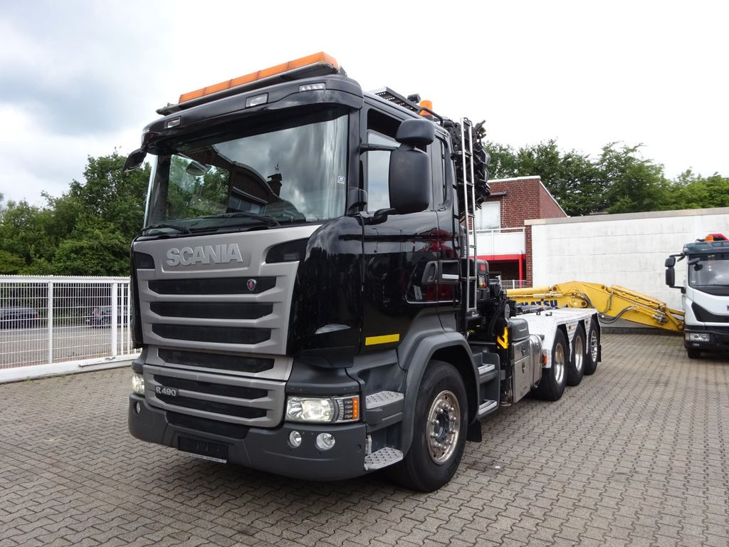 شاحنة ذات خطاف, شاحنة كرين Scania R490 Abroller + HIAB 302E-6 Bj.2021 !Kran TRIDEM: صورة 7