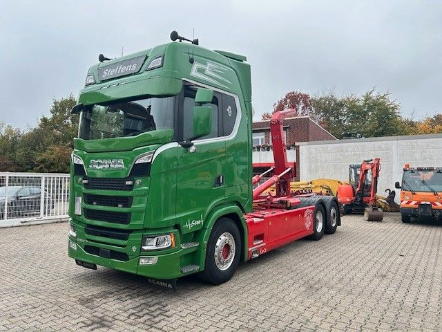 Scania S580 V8 MEILLER Abroller  mit Lift+Lenkachse 6x2 - شاحنة ذات خطاف: صورة 4 Scania S580 V8 MEILLER Abroller  mit Lift+Lenkachse 6x2 - شاحنة ذات خطاف: صورة 4