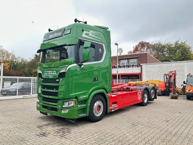 Scania S580 V8 MEILLER Abroller  mit Lift+Lenkachse 6x2 - شاحنة ذات خطاف: صورة 3 Scania S580 V8 MEILLER Abroller  mit Lift+Lenkachse 6x2 - شاحنة ذات خطاف: صورة 3
