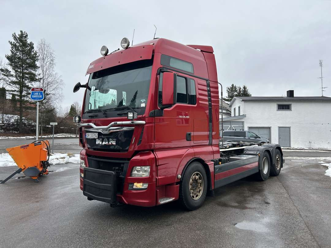 2014 MAN TGX 26.480 Krokbil EU-godkjent Euroklasse 6T - شاحنة ذات خطاف: صورة 1 2014 MAN TGX 26.480 Krokbil EU-godkjent Euroklasse 6T - شاحنة ذات خطاف: صورة 1