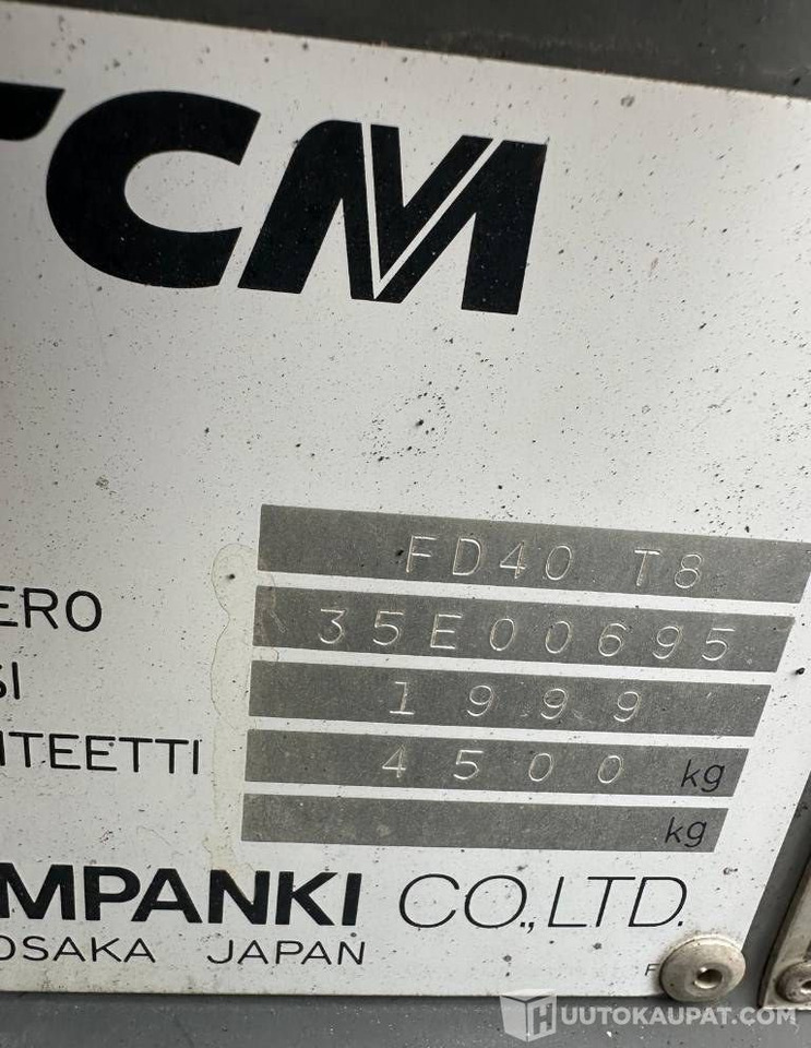 TCM FD40T8, 1999, 4 735 h, Lempäälä - آلات البناء: صورة 4 TCM FD40T8, 1999, 4 735 h, Lempäälä - آلات البناء: صورة 4