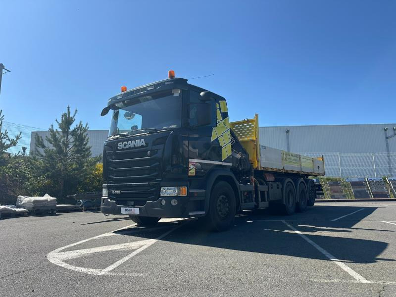 Scania G 450 - شاحنات مسطحة, شاحنة كرين: صورة 1 Scania G 450 - شاحنات مسطحة, شاحنة كرين: صورة 1