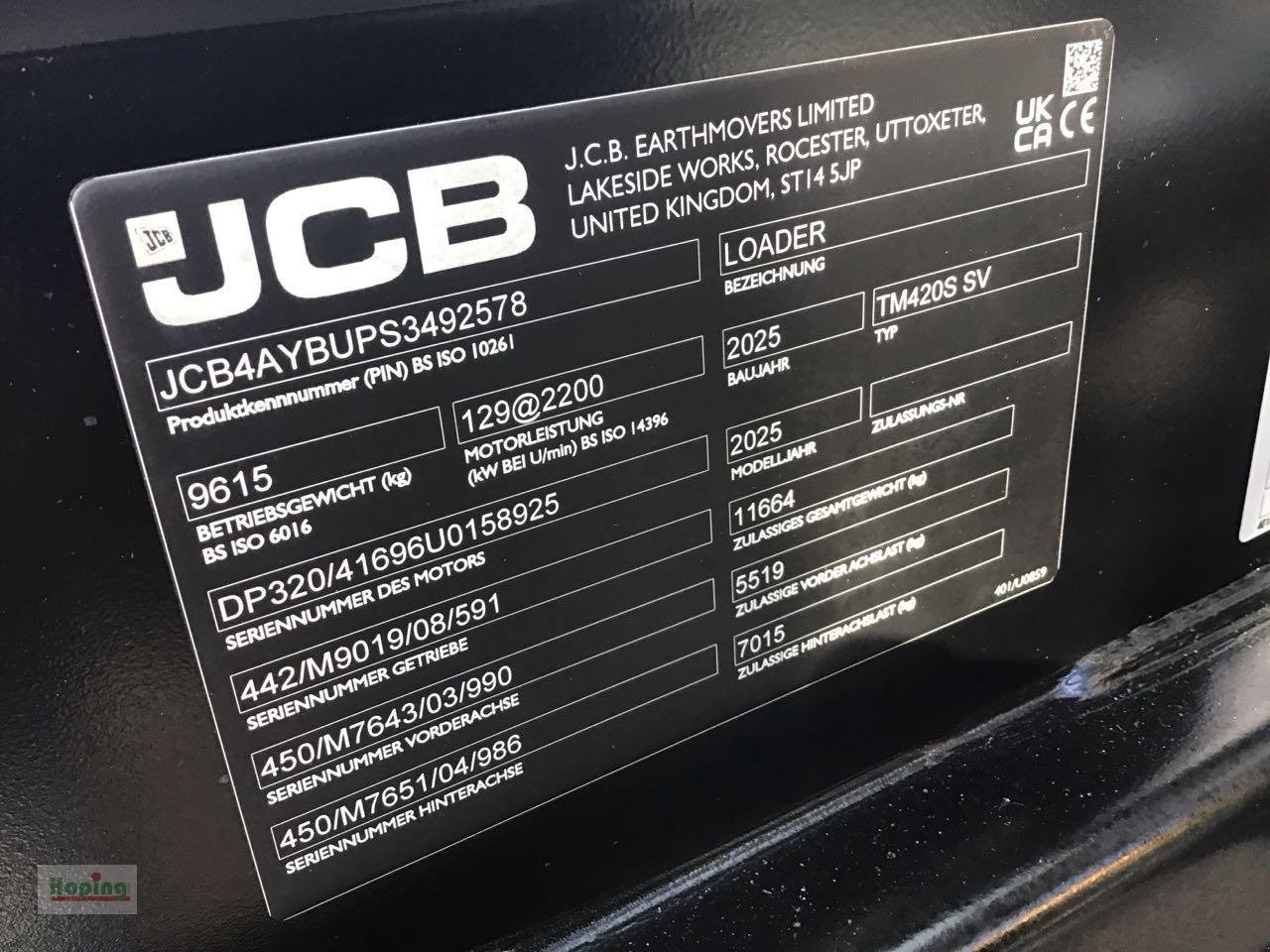 JCB TM420S AGRI - Stufe V - جرافة ذات عجلات تلسكوبية: صورة 5 JCB TM420S AGRI - Stufe V - جرافة ذات عجلات تلسكوبية: صورة 5