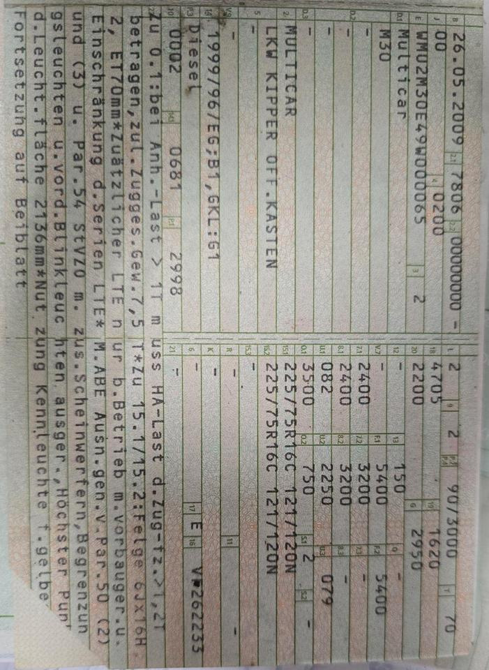 شاحنة قلاب, آلية المنفعة/ مركبة خاصة Multicar M30 4x4 Fumo Carrier Kipper 2009 1. Hand: صورة 13