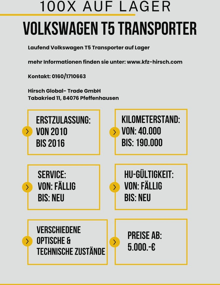 Volkswagen T5 Transporter 2.0TDI EU5*2xSchiebetüre*1.Hand* - شاحنة التوصيل: صورة 3 Volkswagen T5 Transporter 2.0TDI EU5*2xSchiebetüre*1.Hand* - شاحنة التوصيل: صورة 3